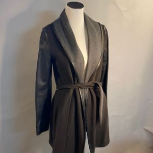 Danier wool & leather sweater coat